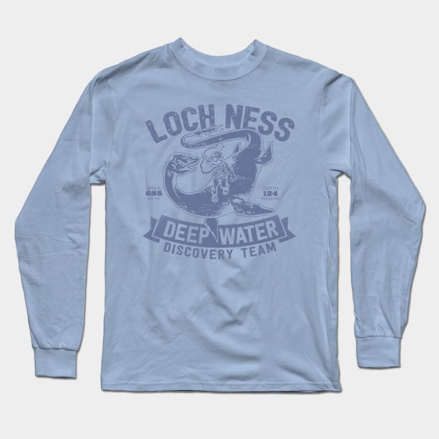 Loch Ness Deep Water Discovery Team Long Sleeve T-Shirt by MindsparkCreative